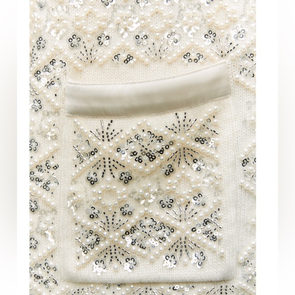 Zara beaded knit cardigan - Picture 8 of 10